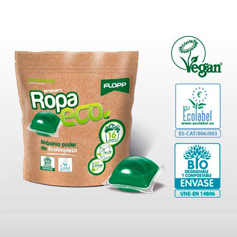 ECO ROPA - Détergent pour lave-linge - 16 pièces